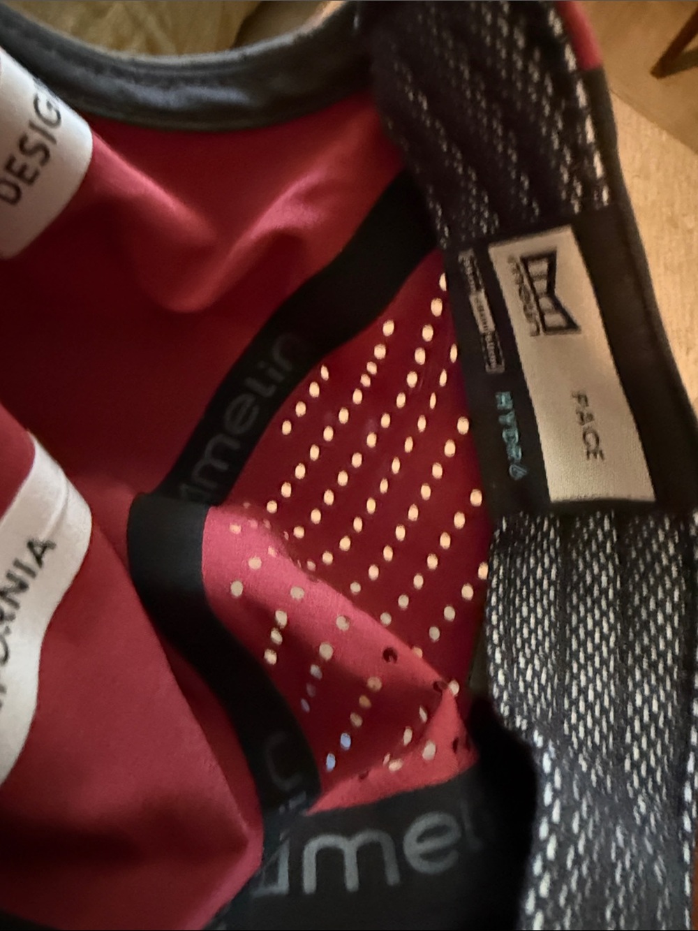 Men's Red and Black Performance Cap - Picture 3 of 4